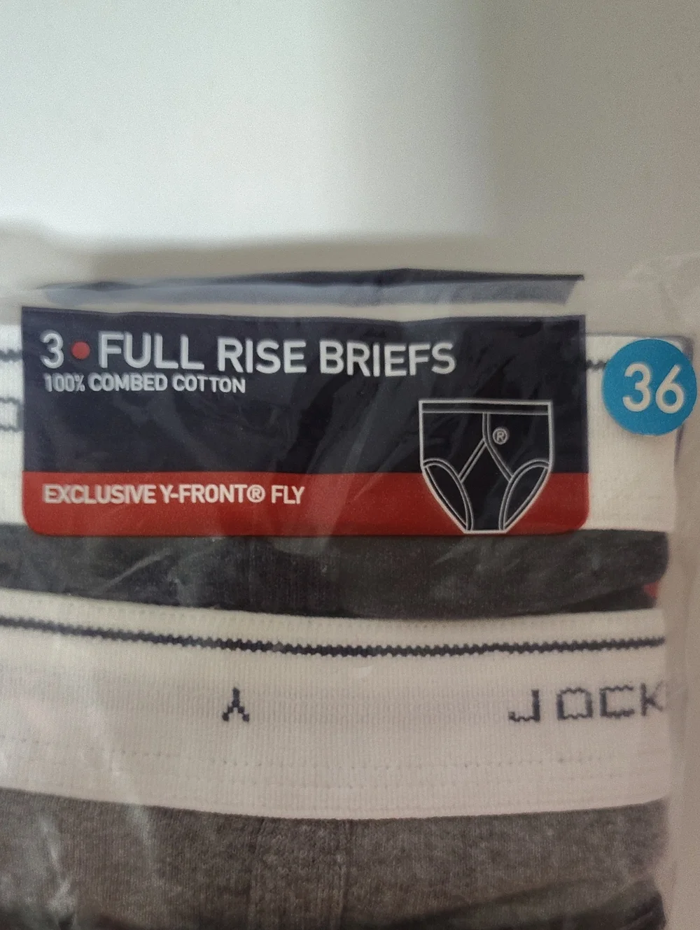 Vintage 2004 Jockey C Men’s Full Rise Briefs In Assorted Colors -3 Pack -Size 36